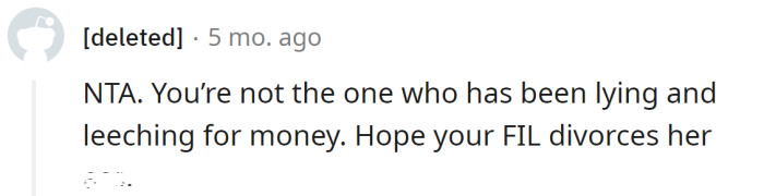 A Redditor said the OP was not guilty