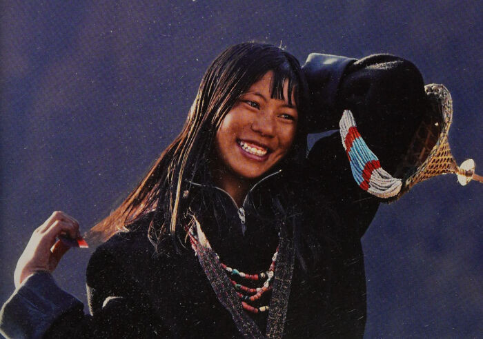 A Young Girl In The Village Of Laya In Bhutan. Olivier Föllmi