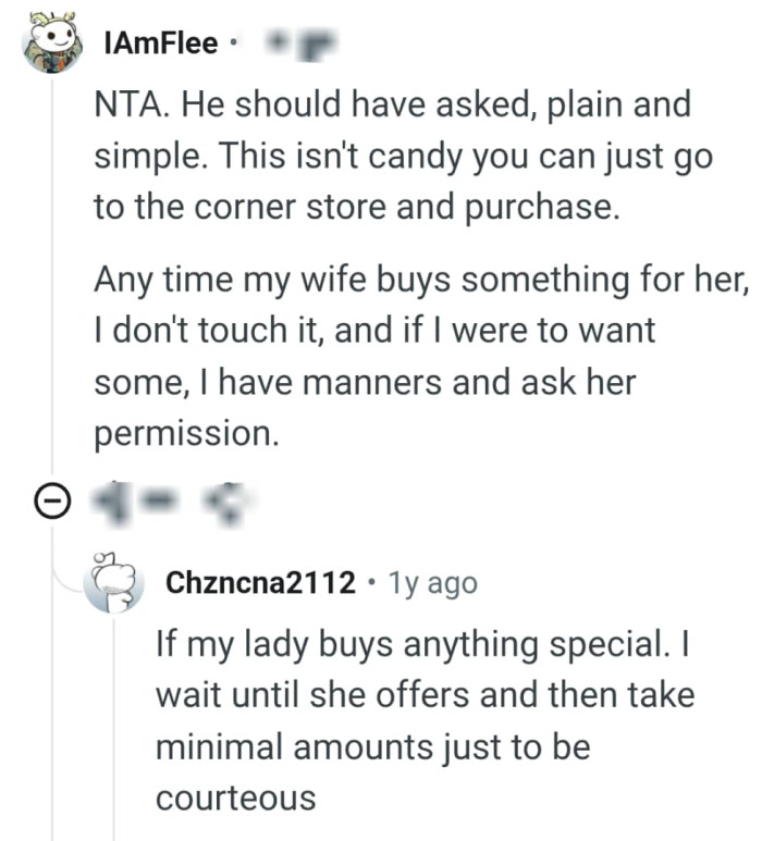 He should have had manners and ask the OP for permission