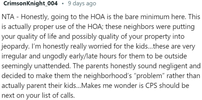 Proper use of HOA