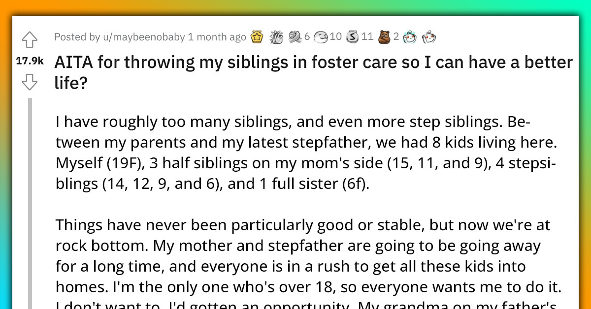 Teen Asks If She Is Wrong For Sending Her Eight (8) Siblings In Foster Care So She Can Go To College And Have A Better Life