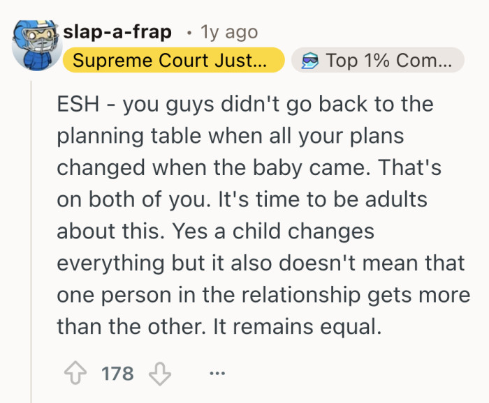 A soft nudge that says, once a baby enters the chat, the budget needs a whole new rulebook.