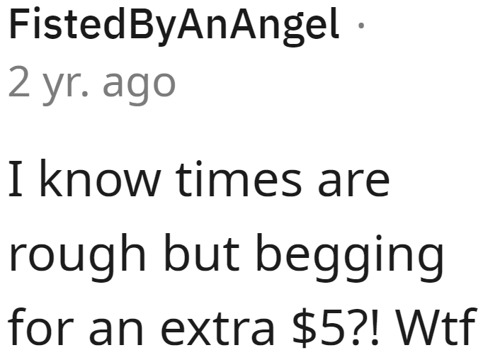 She should've just thanked the giver, but...