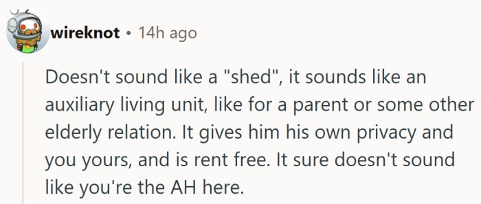 A little distance can mean a lot of peace. Sometimes separate roofs make it easier to rebuild connection.