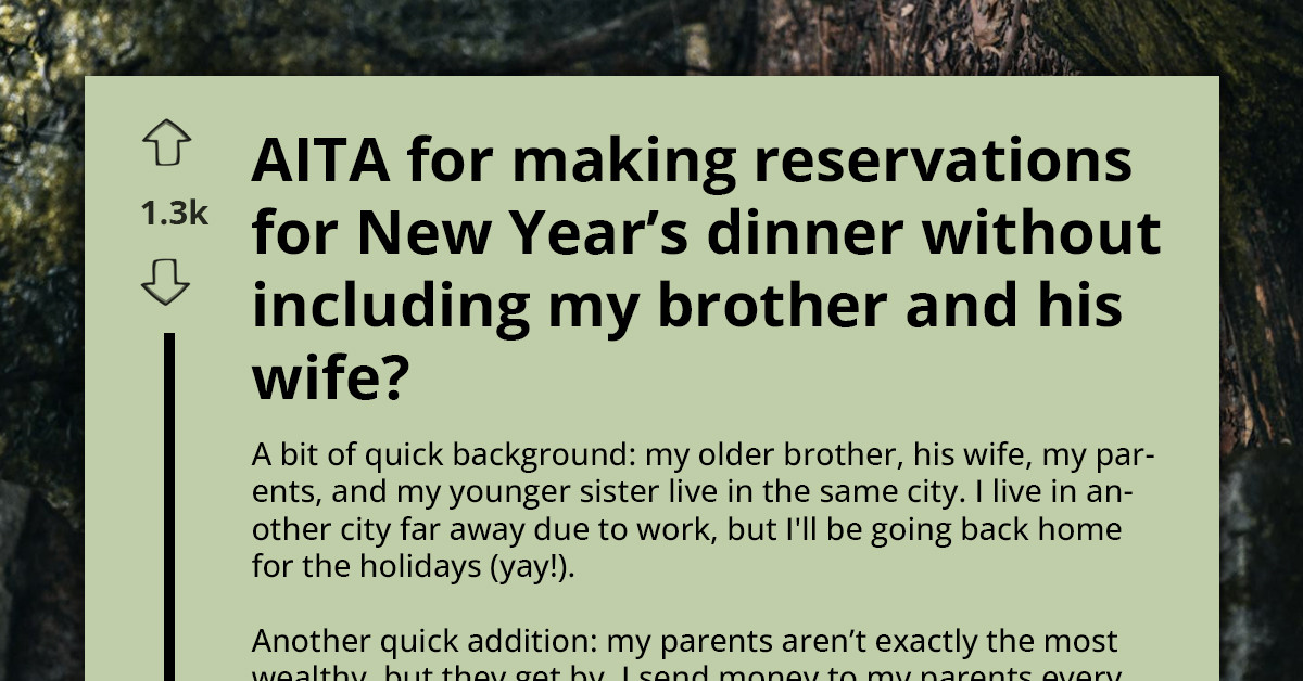 Man Gets Univited From Family New Year's Dinner After Refusing To Pay For His Own Food