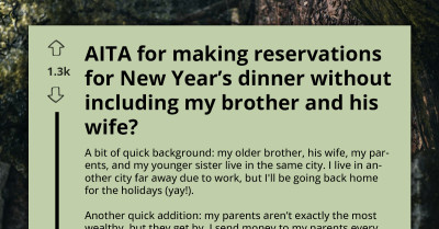 Man Gets Univited From Family New Year's Dinner After Refusing To Pay For His Own Food