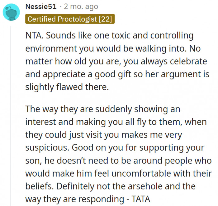 1. It doesn't sound like a great environment to spend Christmas in.