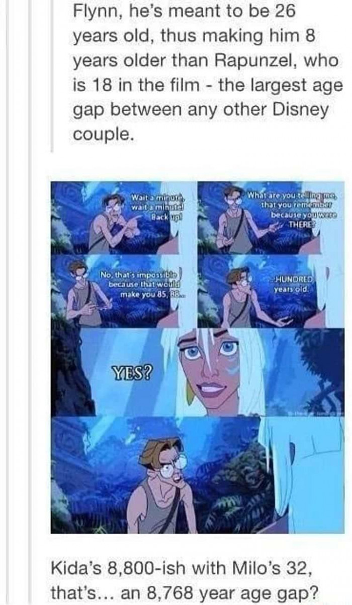 9. This is definitely the largest age gap in Disney and probably ever in the world.