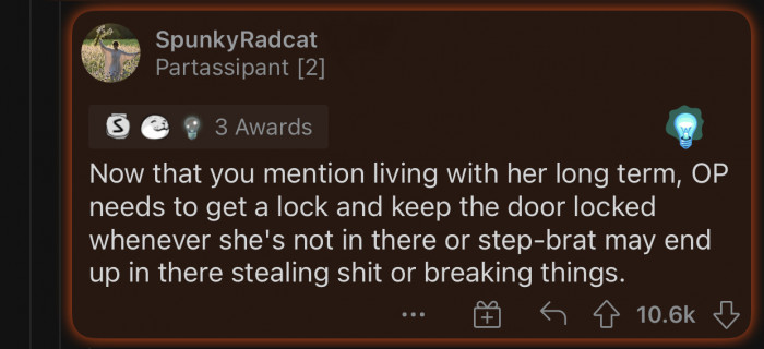 That room needs to stay locked 24/7.