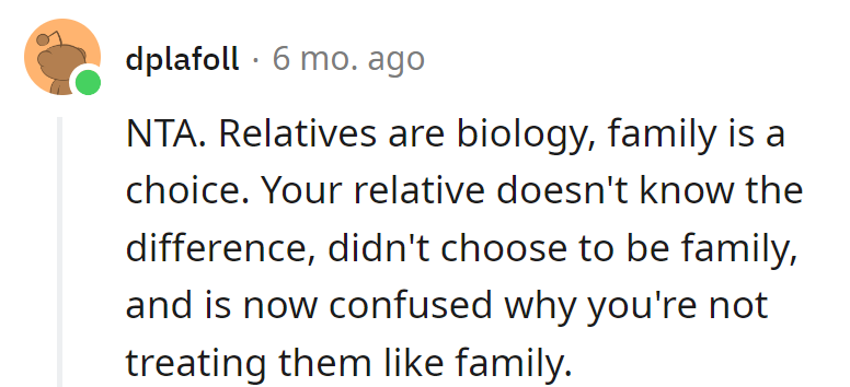 Biology handed them a relative card, but they missed the memo that family is by choice. Confusion ensues!