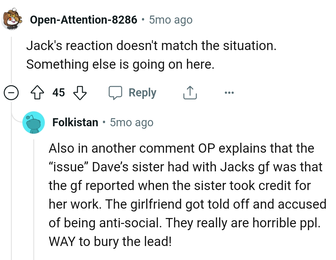 Way to bury the lead