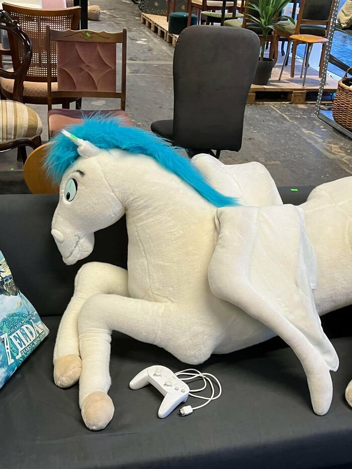 "Found The Disney’s Hercules Pegasus Life-Sized Plush By Douglas Co. At My Local Thrift. Brought Him Home Immediately"