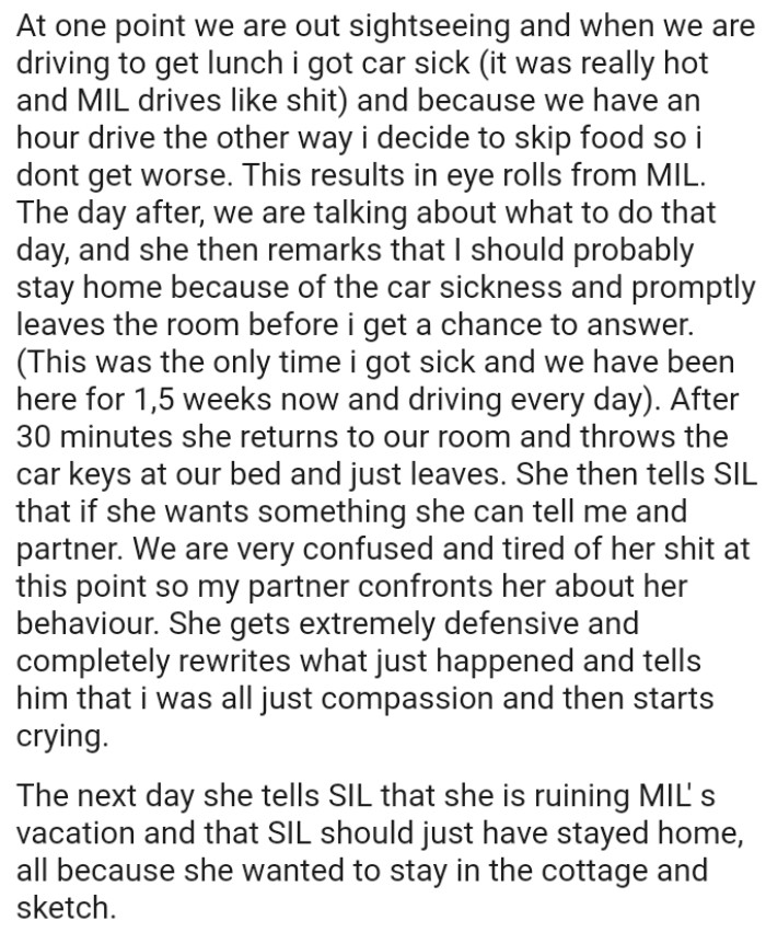 They are very confused and tired of her attitude at this point, so OP's partner confronts her about her behavior.