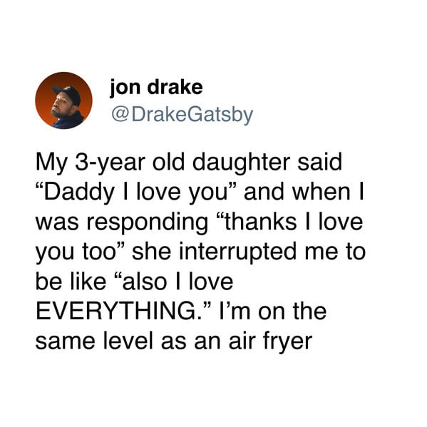 22. Being on the same level with an air fryer