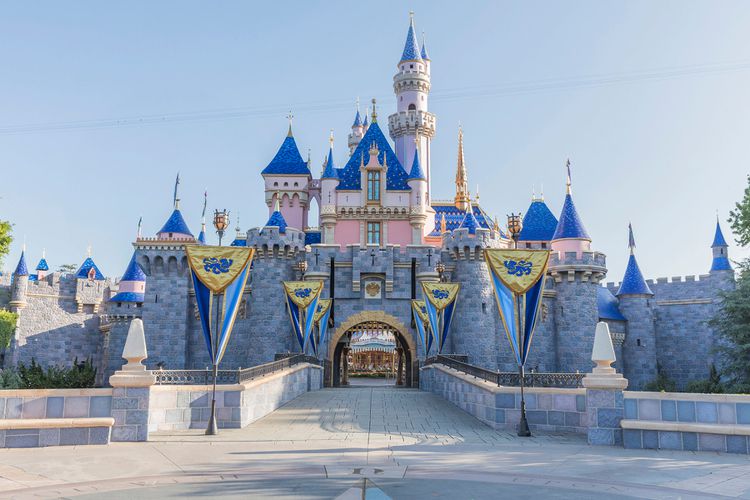 3. The Sleeping Beauty Castle is painted in a way that creates the illusion of being larger than it truly is.