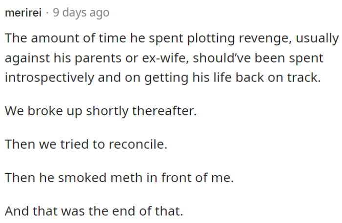 The time he spent plotting revenge...