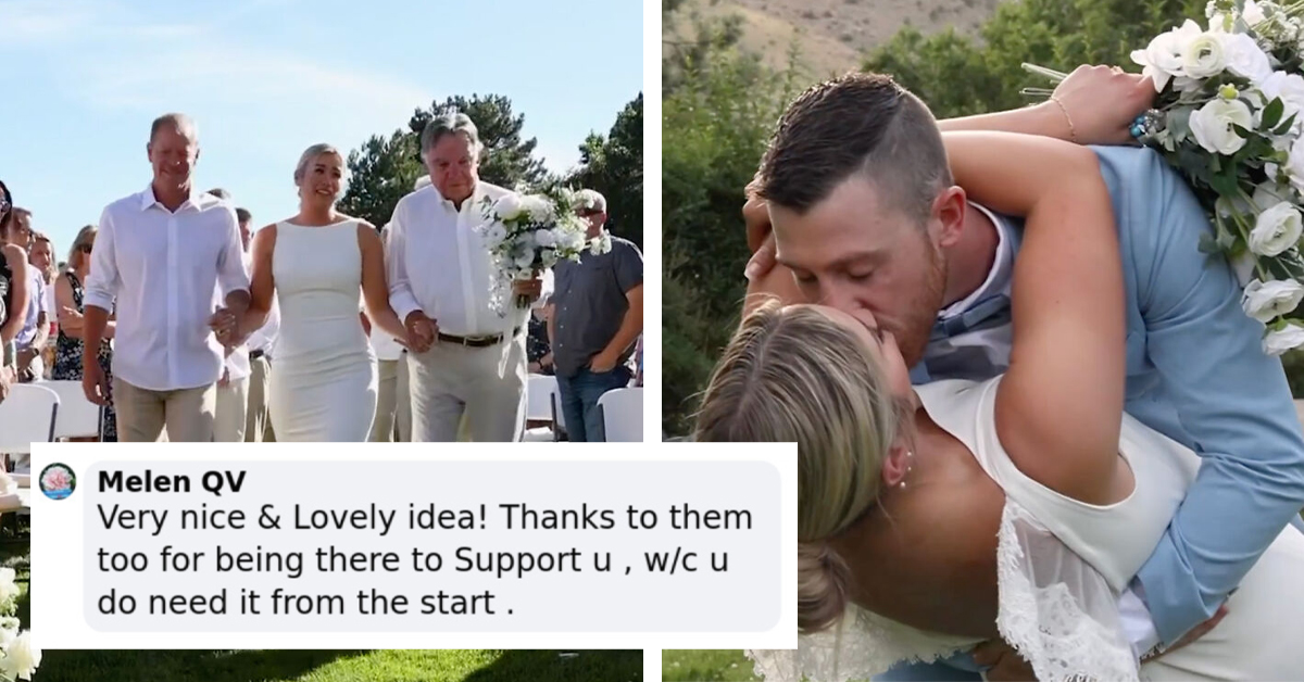 Survivor Bride Invites 15 Men Who Supported Her Through Abuse To Escort Her Down the Aisle