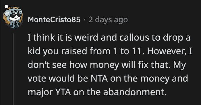 That reasoning applies to the ex-wife as well. Did she keep in touch with OP's son?