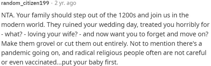 Stand up against outdated beliefs, prioritize your own happiness, and protect your child from potential harm by asserting boundaries with your family.