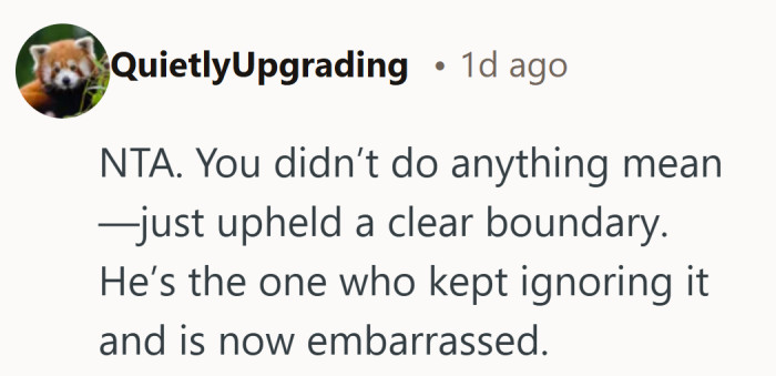 A boundary does not become rude just because someone keeps stepping over it.