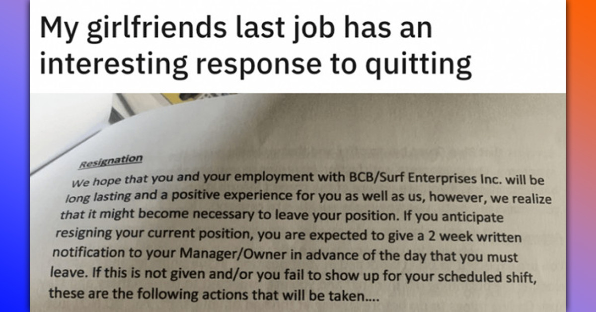 Company Gets Called Out For Having The Most Insane Quitting Policy