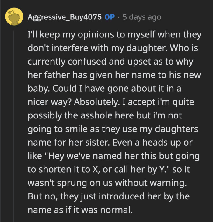Even OP's daughter, who is just 10, understands that what happened was not okay. OP did what any good parent would do — she stood up for her daughter.