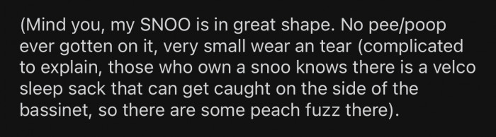 OP's SNOO was still in great condition and would have made the perfect gift.