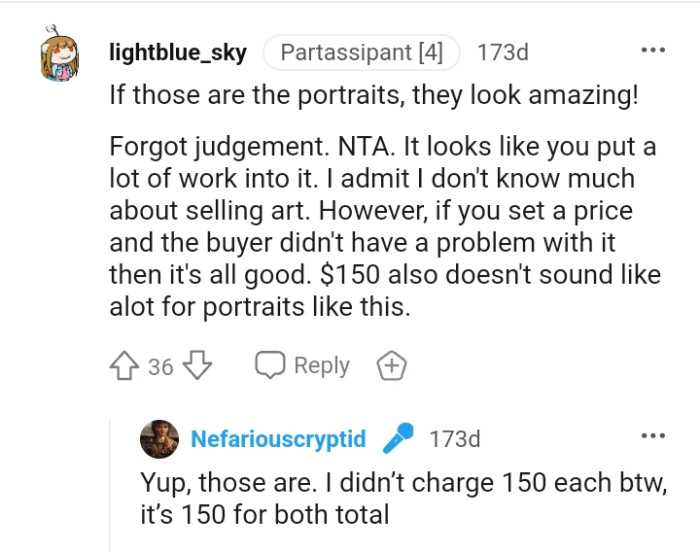 Set a price and if the buyer doesn't have a problem with it, then it's all good