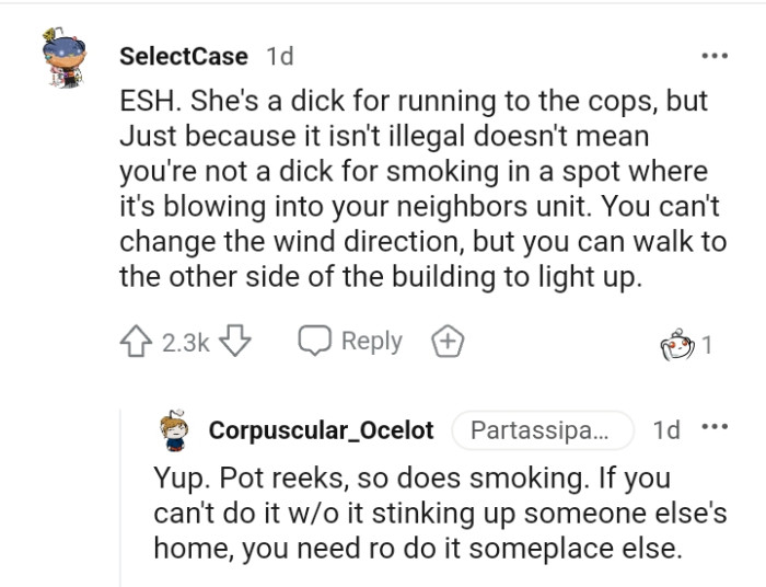 You can walk up to the other side of the building