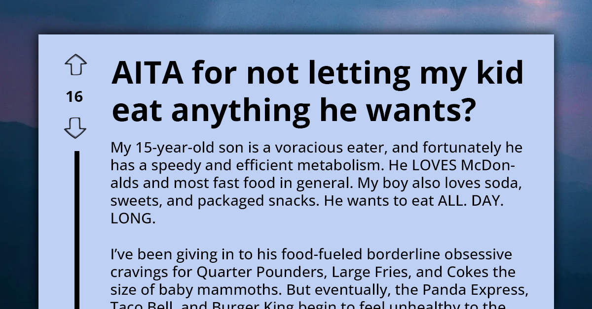 Concerned Mom Argues With Son Over His Junk Food Addiction, Seeks Final Verdict Online To Carry Out Her Decision
