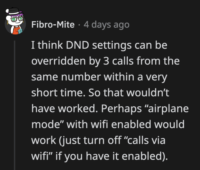 Unfortunately, the feature can be overridden by constant phone calls from one number, which again benefits Lucy