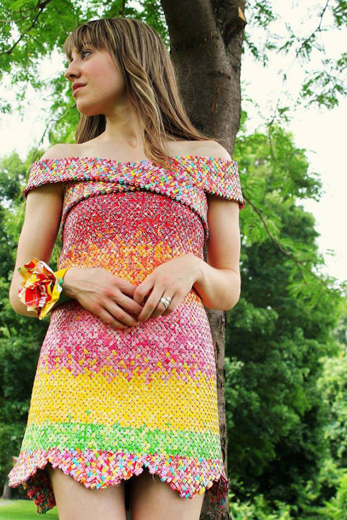 18. A Girl Spent Four Years And Used 10,000 Starburst Wrappers To Make This Amazing Dress.