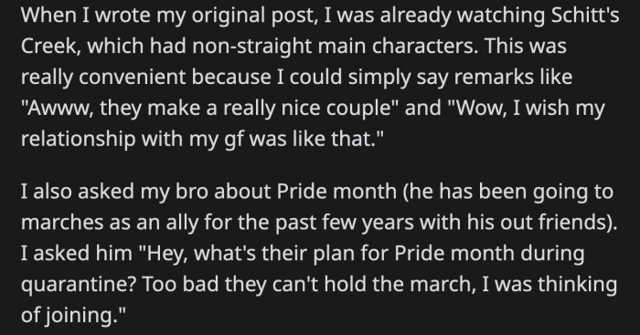 He started leaving hints here and there that his brother could easily pick up