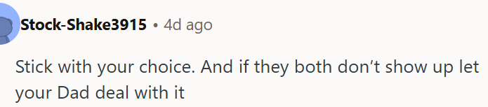 OP should stick with his choice.