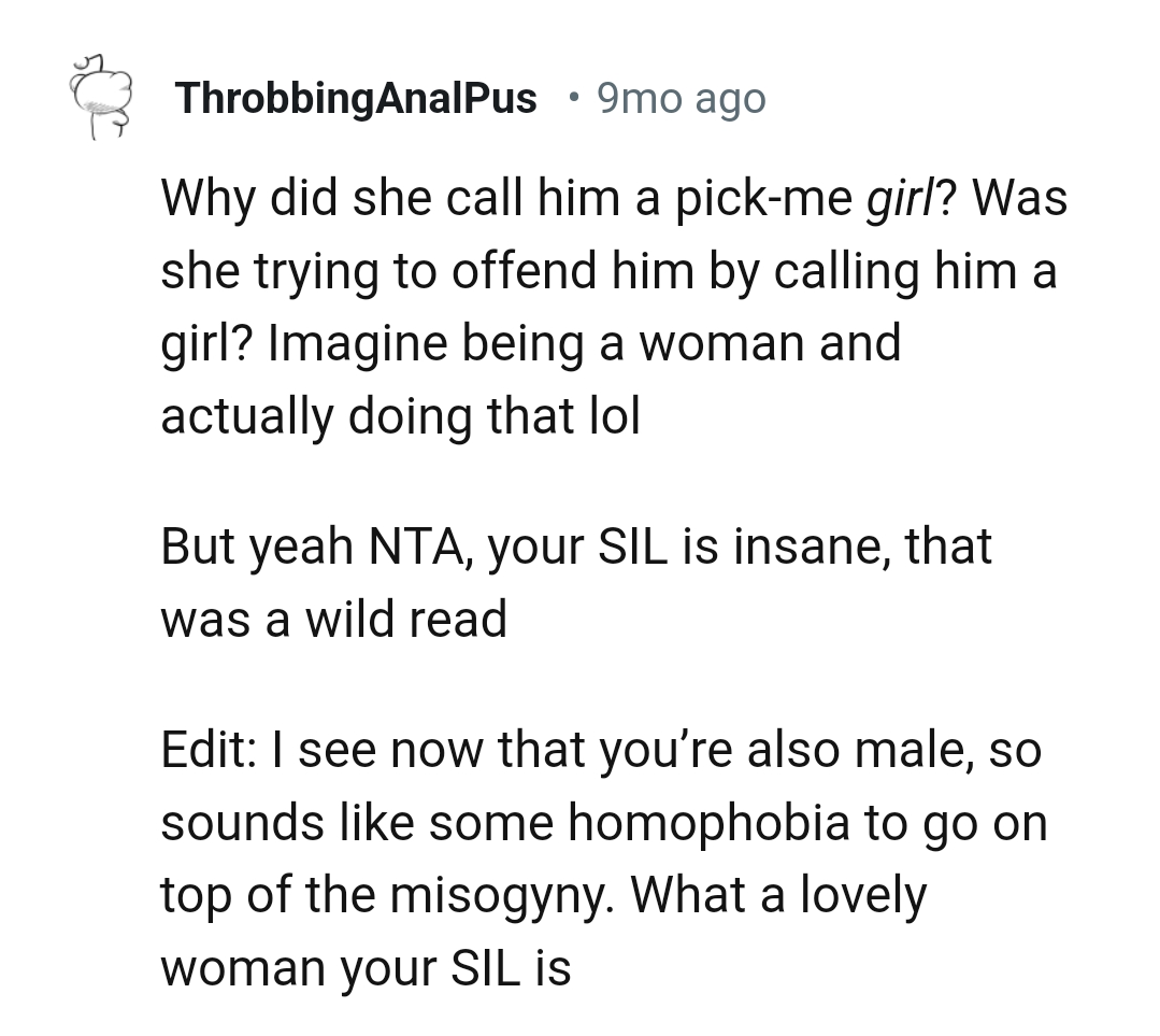 Was she trying to offend him?