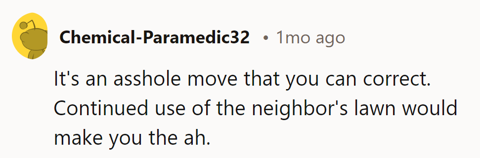 Time to leash the lawn-loitering dog and find a less green-thieving spot, pronto!