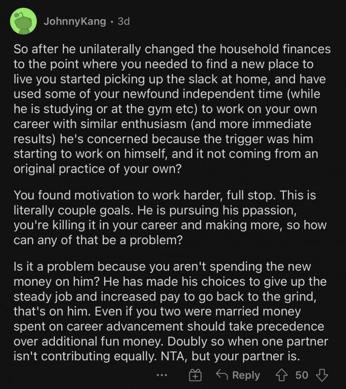 This is literally “couple goals,” but he refuses to see it that way.