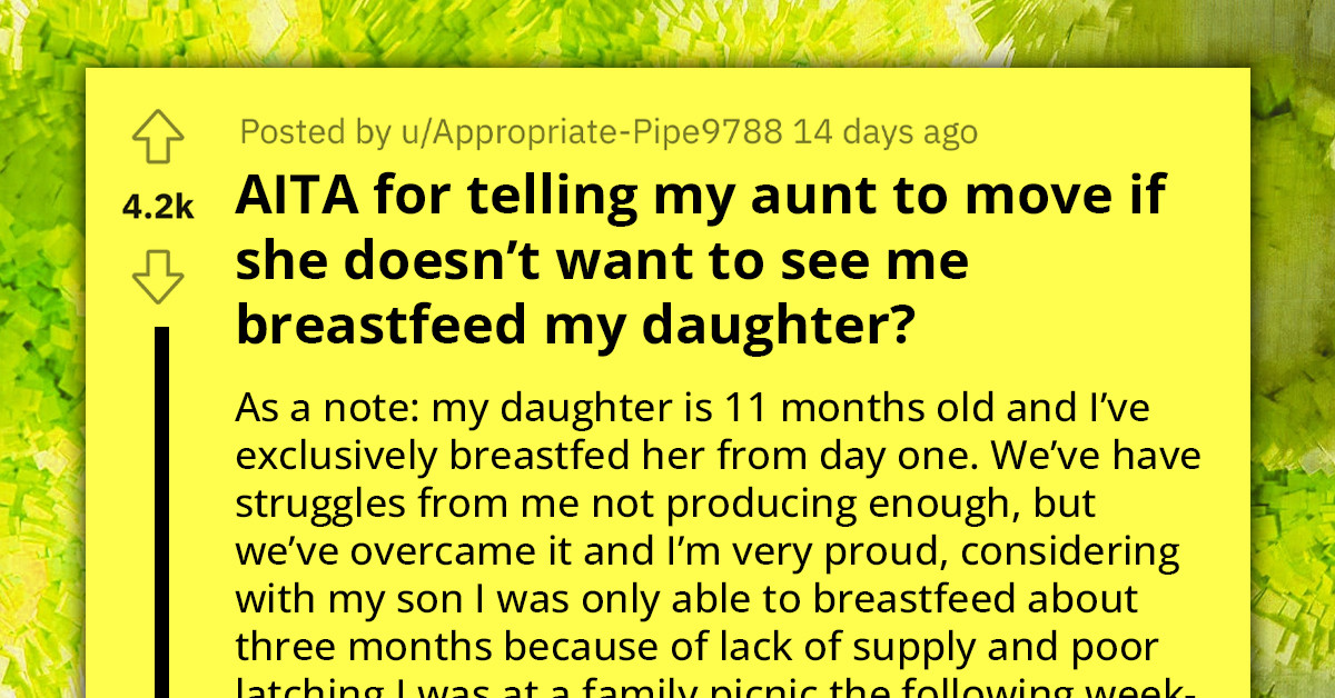 Redditor Breastfeeds Her Baby At Family Picnic And Provokes Massive Backlash From Her Family
