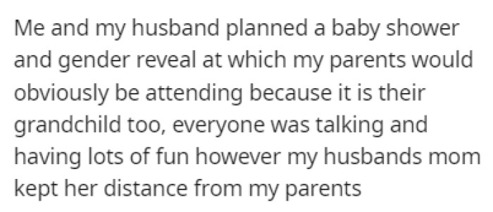 The couple had planned a baby shower and gender reveal with both families attending