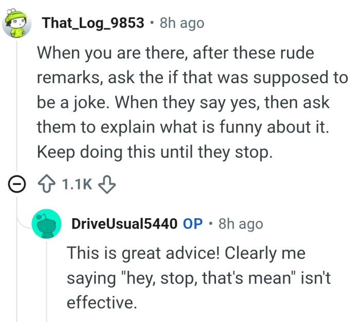 And the comments from other Redditors roll in...