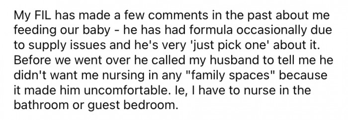 As it turned out, OP's in-laws phoned her husband before they arrived and instructed him to tell his wife they didn't want her breastfeeding in any 