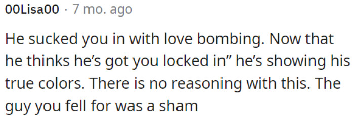 The Person OP Fell For Was Not Genuine