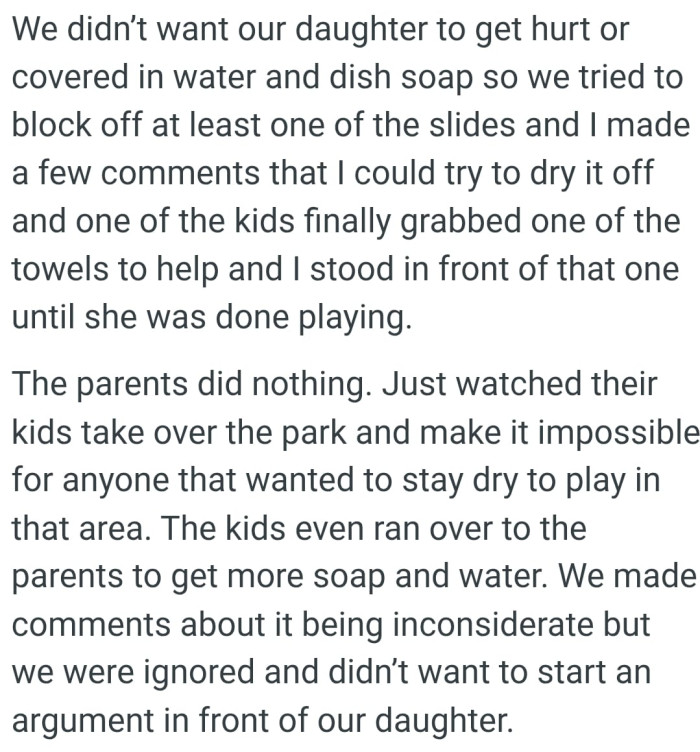 The OP doesn't want their daughter to get hurt