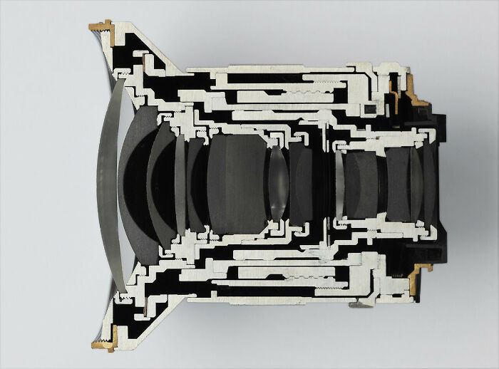 35. A camera lens that requires manual focus.