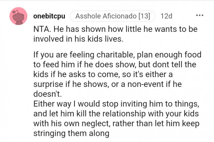 This Redditor would stop inviting him to things