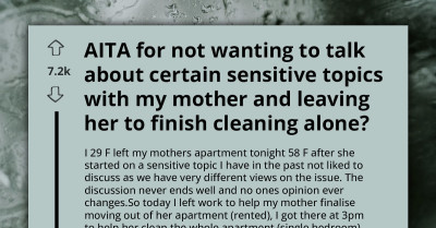 She Helped Her Mom Move All Week, Then Left Mid-Clean Over One Heated Topic