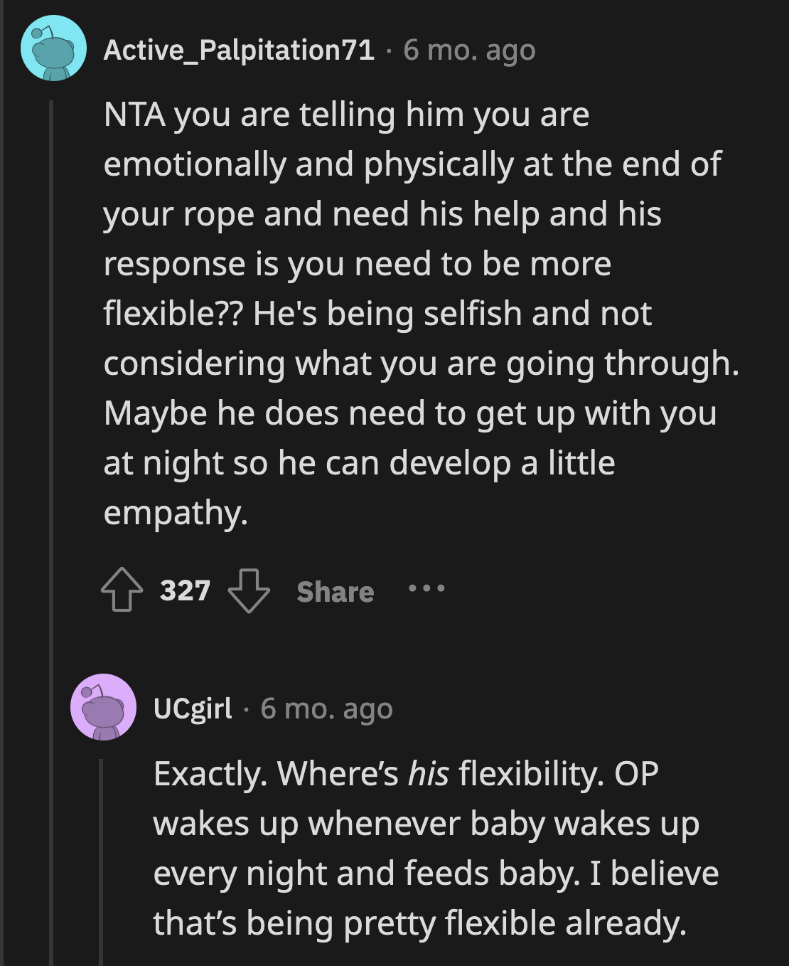 It was bold of him to tell OP to be more flexible when he refused to compromise.