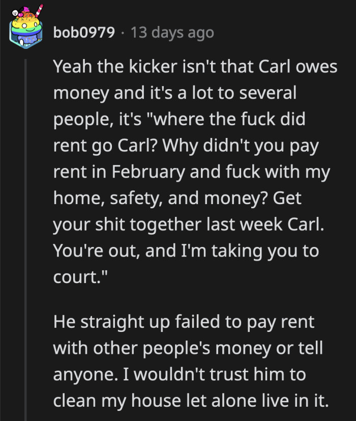 He straight out stole money from younger people, college students, who are just trying to survive