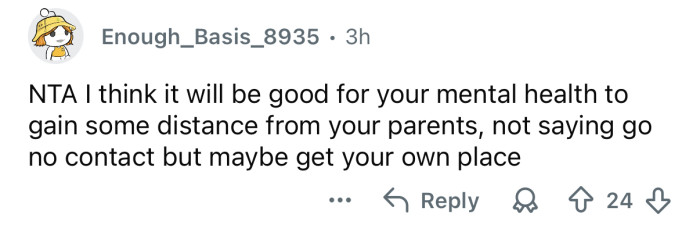 It will be good for you to get away.