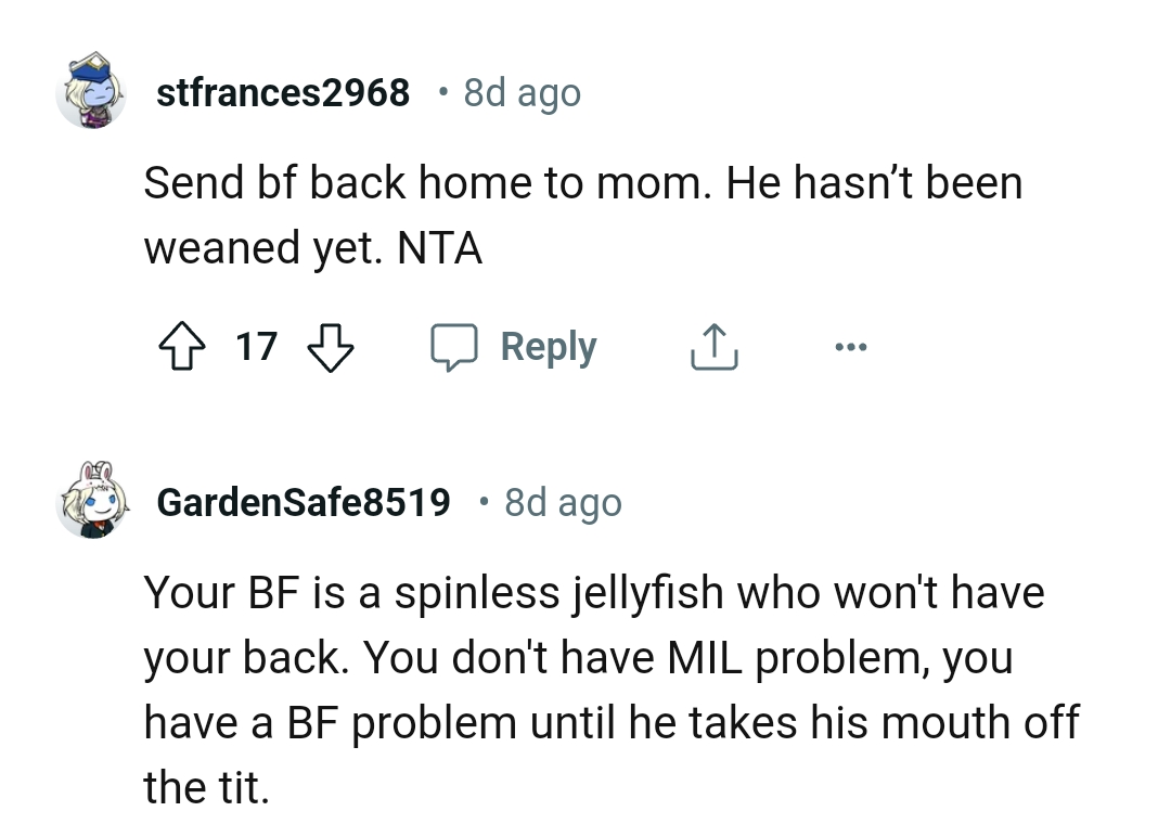 OP's BF is a spineless jellyfish